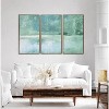 48" x 30" The Pond Triptych Floating Wall Canvas - Gallery 57: Modern MDF & Plastic Decor, Horizontal Layout - 3 of 4