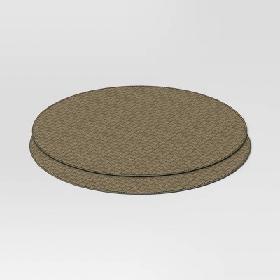 2pk Textured Faux Leather Charger Olive - Threshold™
