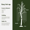 LuxenHome 5.9Ft Pre-Lit White Willow Artificial Tree with Realistic Faux Tree Trunk - 4 of 4
