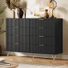 Fluted Dresser for Bedroom with 8 Drawers,55" Wide Modern Chest of Wooden Bedroom Chest with Metal Handle - 3 of 4