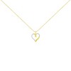 Haus of Brilliance 10K Yellow Gold Plated Silver 1/10 cttw Diamond Open Heart Pendent Necklace - 2 of 4