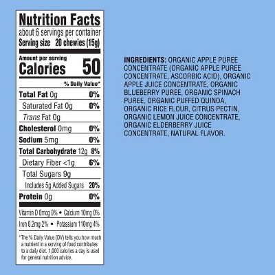 Organic Fruit & Veggie Bites - Blueberry Spinach Quinoa - 3.14oz - Good & Gather™