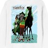 Gunhild Old Man Riding Black Horse Crew Neck Long Sleeve White Adult Sweatshirt - image 4 of 4