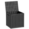FURNIinspire Deck Boxes, Portable Storage Box with Waterproof Function for Patio Furniture, Garden Tools, All Weather Use, Black, 22.09"*17.09"*20.87" - 3 of 4