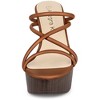Allegra K Women's Platform Crisscross Strap Chunky Heel Slide Sandals - 2 of 4