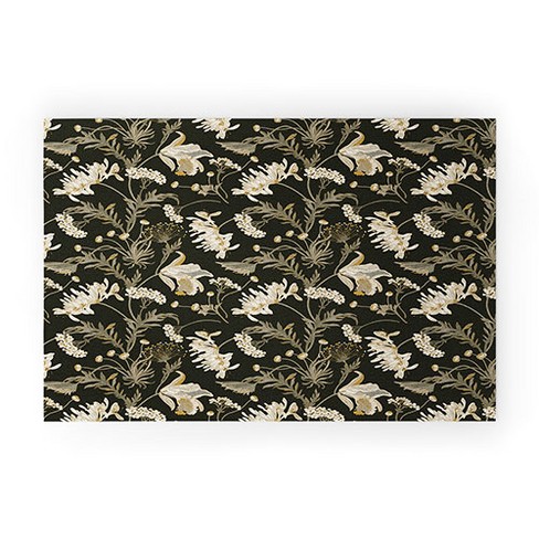 Iveta Abolina Poesie French Garden Charcoal Welcome Mat - Deny Designs - image 1 of 3