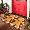 Lomsoe Welcome Christmas Indoor/Outdoor with Christmas Design,Soft Mat for Entryway, Kitchen, Flannel Carpet. - 4 of 4