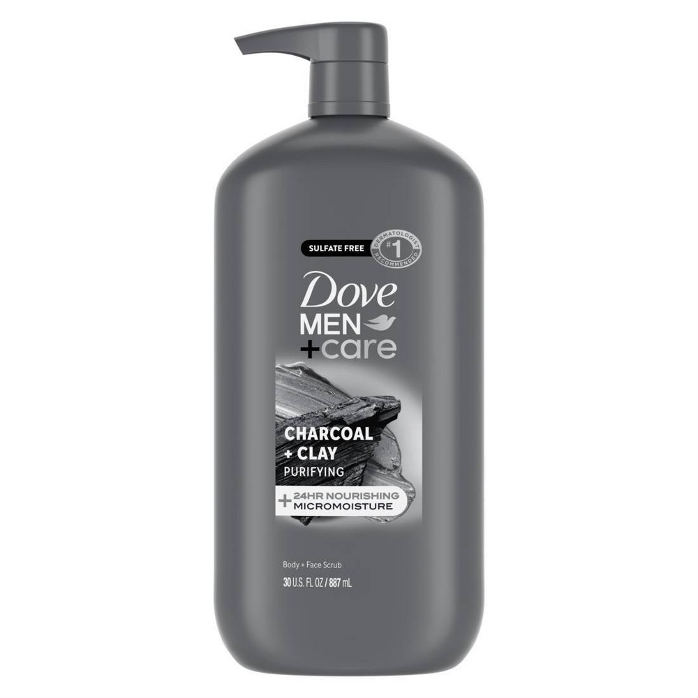 Photos - Shower Gel Dove Men+Care Charcoal Clay Body Wash Pump - 30 fl oz