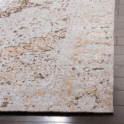 Taupe and Gray Synthetic Flat Woven 4' x 6' Area Rug