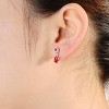 Guili Dress Earrings in White Gold Plated Sterling Silver with Colorful CZ – Radiant Sparkle and Romantic Charm for Special Occasions - 2 of 3