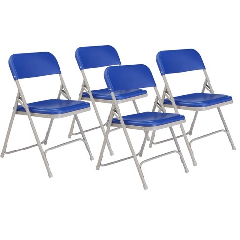 Set Of 4 Premium Resin Plastic Folding Chairs Blue Hampton Collection Target