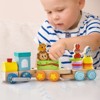 Infans Wooden Stackable Train Set Kids Educational Fun Cars w/ Animal Toys & Locomotive - 4 of 4