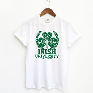 Simply Sage Market Women's Irish University Short Sleeve Garment Dyed Tee - 1 of 3
