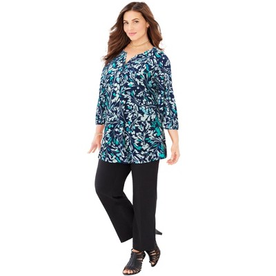 Catherines Women's Plus Size Windswept Knit Tunic