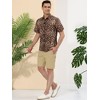 Lars Amadeus Men's Animal Print Short Sleeves Button Down Casual Summer Printed Shirts - 4 of 4