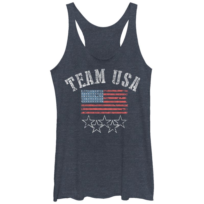Women's Lost Gods Fourth of July  Go Team USA Racerback Tank Top, 1 of 4