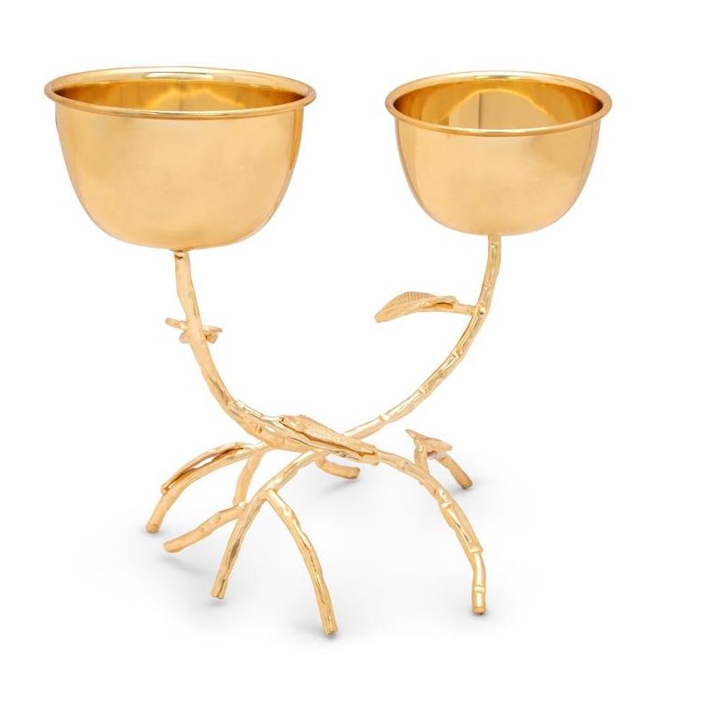 Classic Touch Gold 2 Branch Relish Dish, 3 of 4