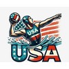 Team USA Water Polo Adult Crew Neck Long Sleeve Tee - 2 of 2