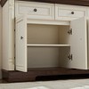 Angel Sar 55'' Farmhouse 4 Door Sideboard Buffet Cabinet with Storage, Kitchen Cabinet with Spacious Tabletop & Roman Column Design, White - 4 of 4