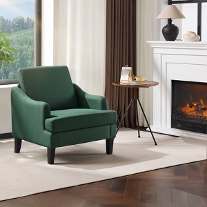Karl Home 31 inch Linen Sloping Handrail Accent Chair - 1 of 4