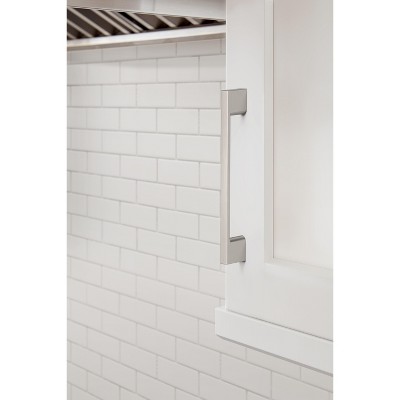 Satin Nickel Modern Cabinet Pull Bar, 10 Pack