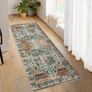 Vintage Oriental Medallion Rug Non Slip Ultra-Thin Rug - 1 of 4