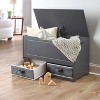 Badger Basket Up and Down Toy and Storage Box and Bench with Two Baskets Charcoal - 3 of 4