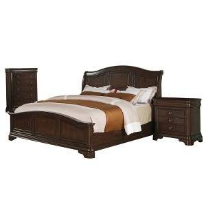 3pc King Conley Panel Bedroom Set Cherry - Picket House Furnishings
