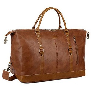 Generic Vegan Leather Travel Duffel Tote Bag Overnight Weekender Bag O - 1 of 4