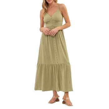 August Sky Women's Smocked Midi Dress Rdm2001-a_mint_large : Target
