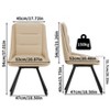 Artloge Set Of 2 360° Rotatable Upholstered Dining Room Kitchen Accent Chairs - 2 of 4