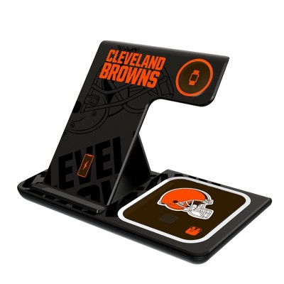 Keyscaper Cleveland Browns Monocolor Tilt 15-Watt 3 in 1 Charging Station