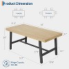 GustoWave 63-inch Dining Table for 4-6 People, Rectangular Wood Finish Kitchen Table with Metal Frame - 2 of 4