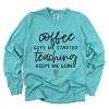 Simply Sage Market Keeps Me Going Coffee Garment Dyed Long Sleeve - 2 of 4