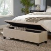 Contemporary Upholstered Storage Ottoman Bench with Soft-Close Hinged Lid for Living Room – 3irtyhousy - 2 of 4