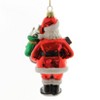 5.0 Inch Santa With Hershey Bar Glass Christmas Bag Kisses Tree Ornaments - 2 of 3