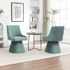 SEYNAR Modern Velvet 360 Degree Swivel Armless Dining chair Set of 2 - 3 of 4