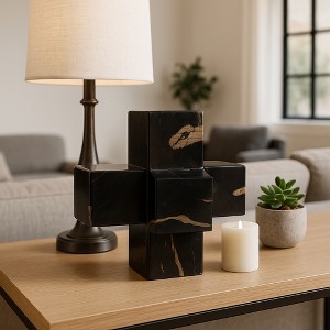 Stylish Decorative Jack Wood Sculpture - Elegant Statue Inspired for Office, Coffee Table, and Shelf Decor Accent for Home Decor - 8", Brown - 1 of 4