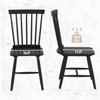 Costway Dining Chair Set of 2/4 Kitchen Side Chairs with Spacious Seat Rubber Wood Frame for Dining Room Black - 4 of 4