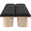 Meridian Furniture,Pavilion Black Boucle Fabric Bench - 3 of 4