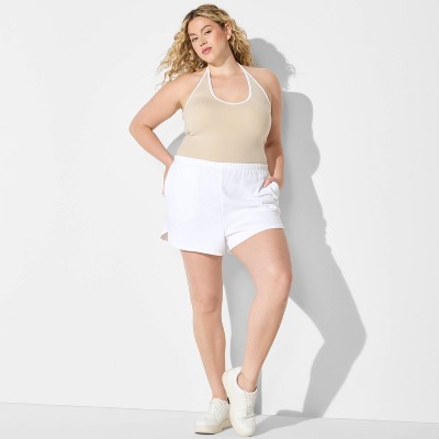 Women's Mid-Rise French Terry Pull-On Shorts - Wild Fable™