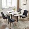 NicBex  Chenille Dining Chairs Set of 2, Modern Kitchen Chairs with Comfy Fabric Upholstered, Accent Chairs with Stainless Steel Plating Legs - 4 of 4