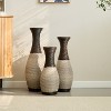 NicBex Vintage Classic Floor Vases Set of 3,  Center Vase High Flower Stand,  Large Standing Vase for Living Room Hallway Corner - 3 of 4