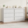 Garvee 6 Drawer Dresser for Bedroom, White Double Dresser Organizer with Concave Handles, Modern Chest of Drawers for Bedroom Living Room Nursery - 4 of 4