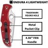 Spyderco Endura 4 Lightweight Trainer Folding Pocket Knife with 3.55" AUS-6 Steel Blade | Great for Practicing Proper Knife Handling Skills, Red - 4 of 4