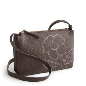 Vera Bradley Women's Leather Foxbury Crossbody Bag : Target