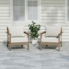 WestinTrends Avalon Outdoor Modern HDPE Patio Club Chairs with Deep Seat Cushions (Set of 2) - 2 of 4