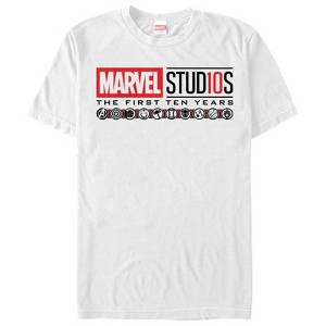 Men's Marvel First 10 Years Anniversary Icon Logo T-Shirt - 1 of 4