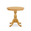 HomeStock 3-Pc Modern Dining Room Set - 2 Dining Room Chairs and 1 Dining Room Table (Oak Finish) - 4 of 4