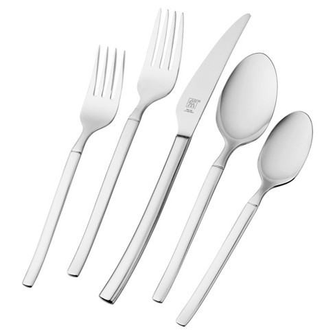 53-piece Silverware Set Service For 8 With Steak Knives And Serving  Utensils, Forks And Spoons Silverware Set, Stainless Steel Flatware Cutlery  Set, E